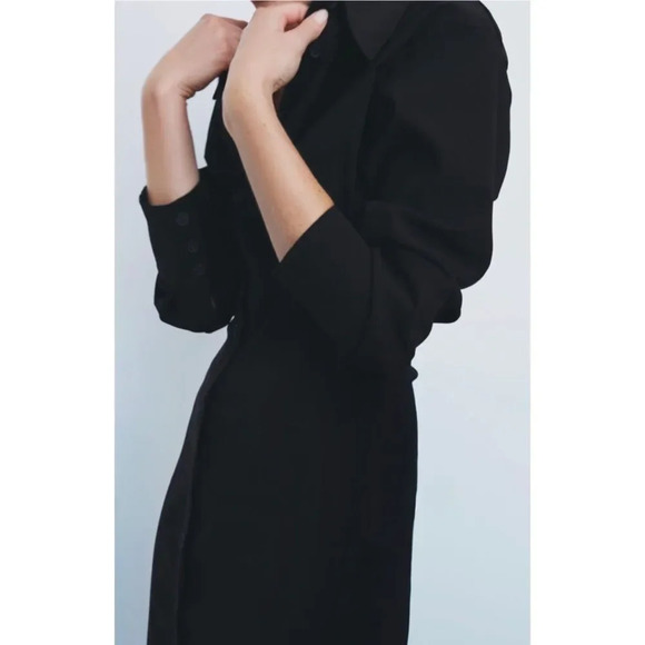 Zara MIDI SHIRT DRESS - Picture 2 of 9